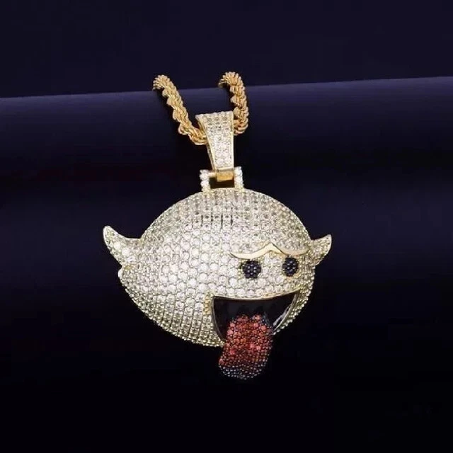 Womens Fancy Pendant 14K Yellow Gold Plated 18" 2.10Ct Round Lab Created Diamond - Image 2 of 4