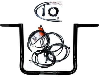 Handlebar kit for harley-davidson touring 14" ape hanger ...
