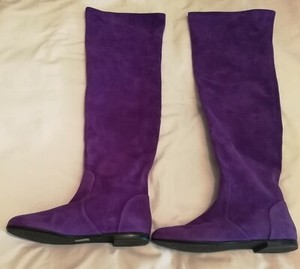 high purple boots