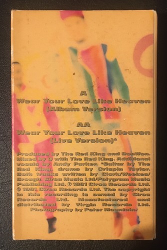 Definition Of Sound - Wear Your Love Like Heaven CASSETTE SINGLE 1991 EX/EX - Picture 2 of 3