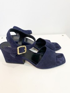 navy blue designer heels