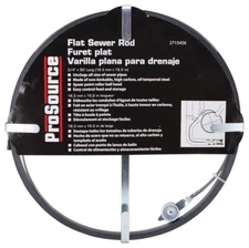 NEW PROSOURCE DC00008-50 3/4 X 50 FOOT FLAT SEWER ROD SNAKE STEEL DRAIN CLEANER