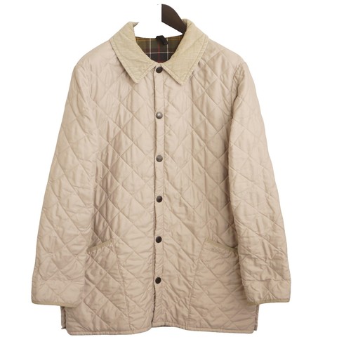 Barbour Spey Jacket Ivory Beige Brown Size M Cotton Polyester Mint