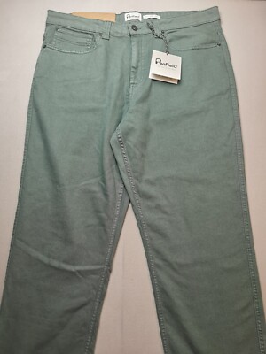 PENFIELD Herren Gr. 38R Straight Relaxed Fit Jeans (NEU) hell Baumwolle grün Chore
