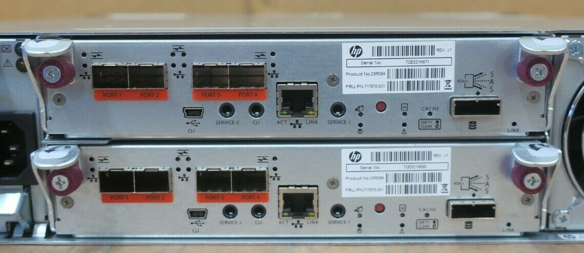 HP MSA 2040 Modular Smart Array SAN +2x Controller 10Gb iSCSI 8Gb