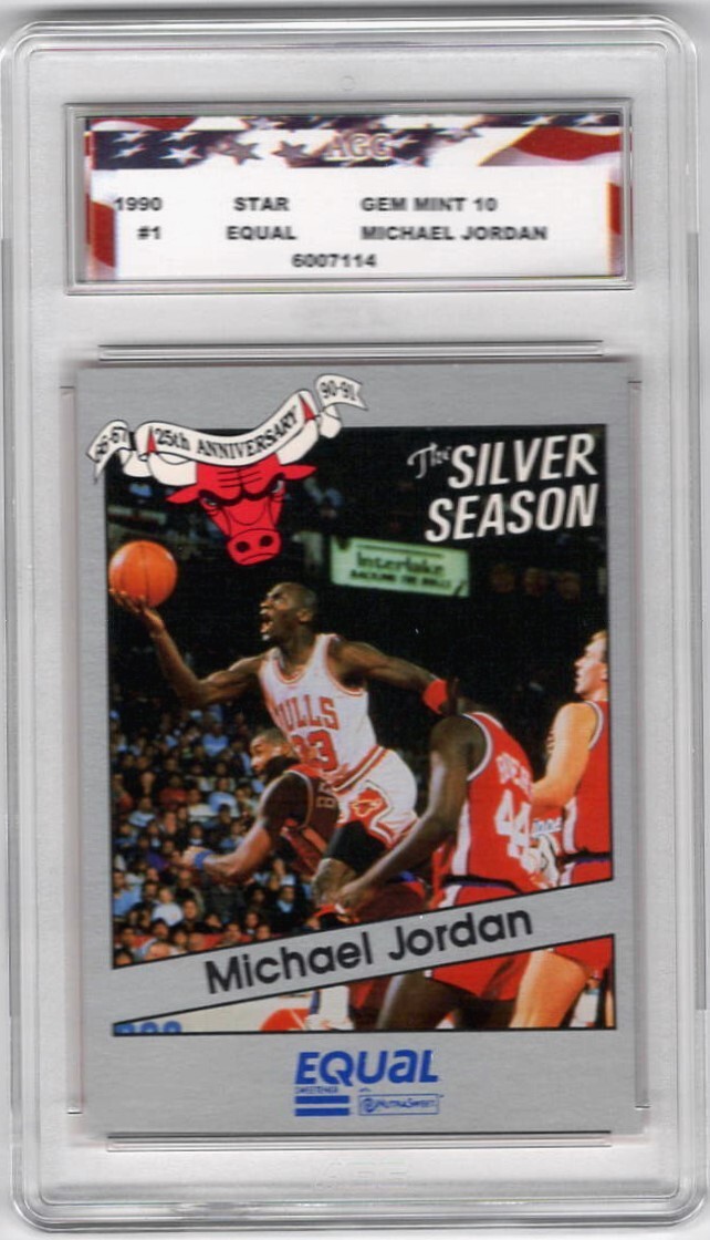 1990 Star Equal #1 Michael Jordan AGC 10 Gem Mint Chicago Bulls