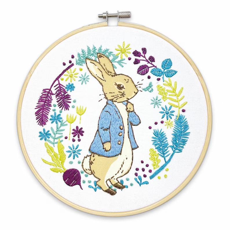 The Crafty Kit Company 'Peter Rabbit Plans His Next Adventure' Embroidery Kit