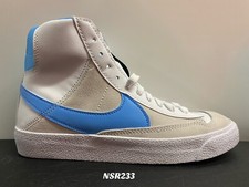 NIKE BLAZER MID 77 SE GS WHITE UNIVERSITY BLUE DH8640-104 SIZE 5y NEW