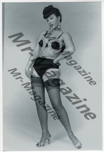 Vintage B&W Risqué Pinup 4"x5" Sexy Cheesecake Bettie Page Dessous Druck XP-353
