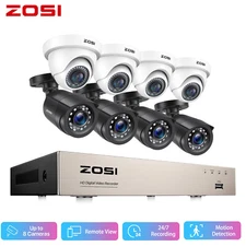 ZOSI 8CH 5MP Lite DVR 2MP Outdoor CCTV Security Camera System Wired HD IR Night