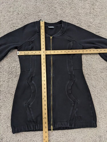 Armani Exchange Pullover Kleid Damen Large Full Zip Sexy 3/4 Arm Fleece Schwarz - Bild 6 von 13