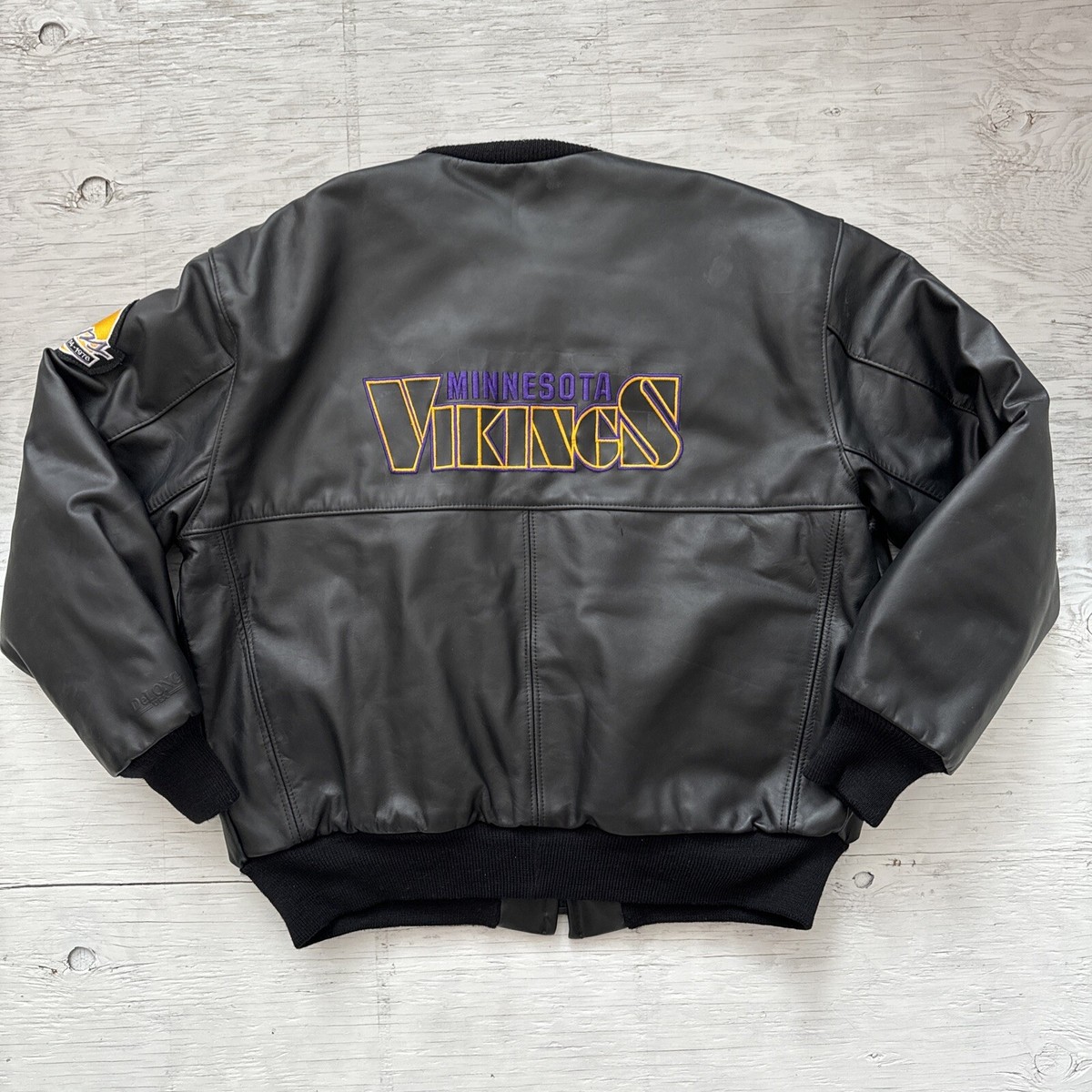 Vintage Delong NFL Minnesota Vikings Champs Patch Leather Football