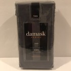 500 Thread-Count Damask Stripe Bed Skirt in Gray