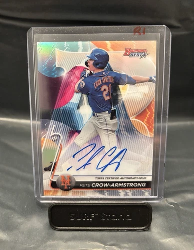 2020 Bowman's Best Pete Crow-Armstrong Cubs Mets Rookie REFRACTOR Autograph