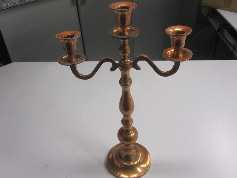 2x Kupfer Kerzenleuchter Kerzenhalter Kerzenständer Leuchter Kandelaber Kerze - Bild 2 von 3