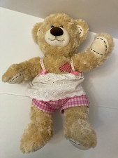 Build a Bear Patches Champ II Plush Teddy Heart Stuffed Animal w/ Summer Outfit