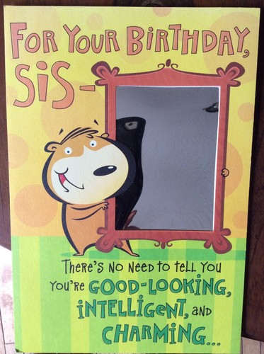 SISTER BIRTHDAY Cards, Hallmark XL Size,Happy Birthday SIS 5C - Picture 3 of 19