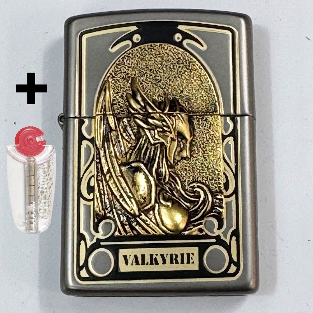Zippo Lighter Valkyrie Gd Korea Design 📌Genuine Windproof