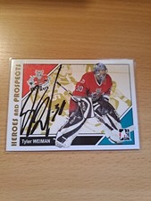 Tarjeta Tyler Weiman Nuremberg Augsburgo AHL FIRMADA firma autógrafo