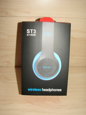 ST 3 4.1 * EDR Wireless Headphone Kopfhörer in blau NEU und in OVP