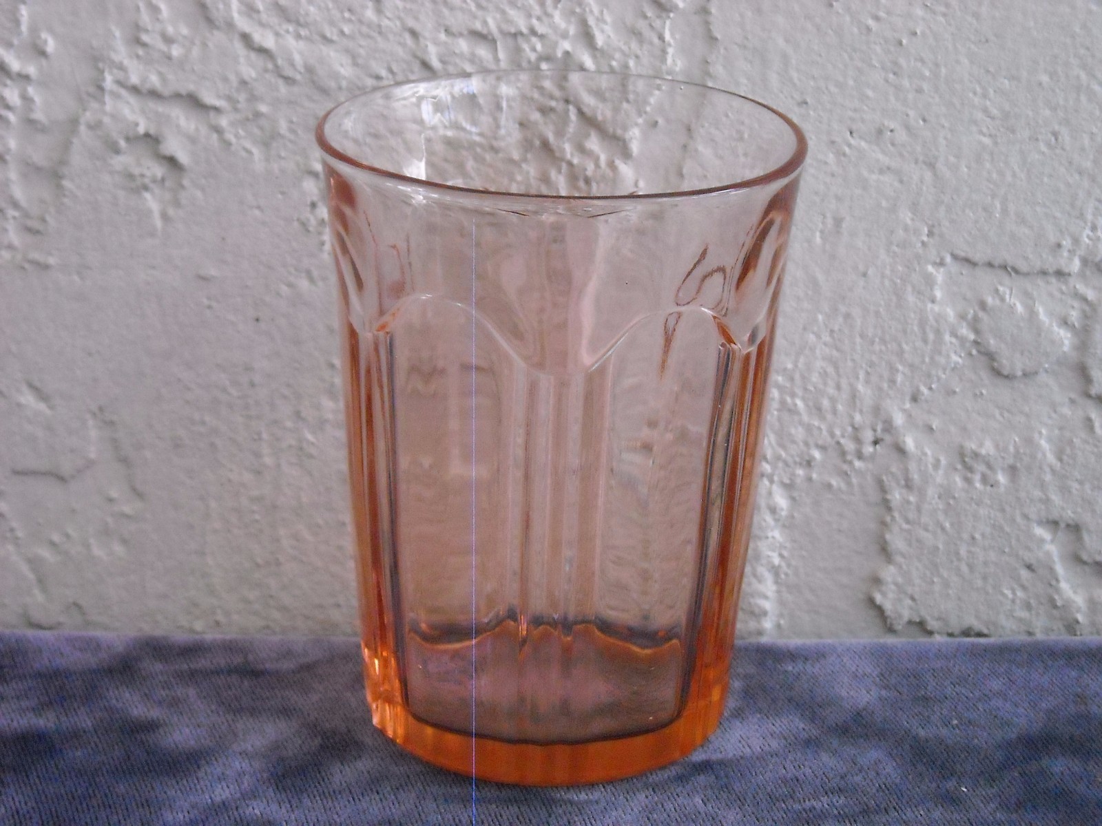 Colonial Knife and Fork Water Tumbler  Pink