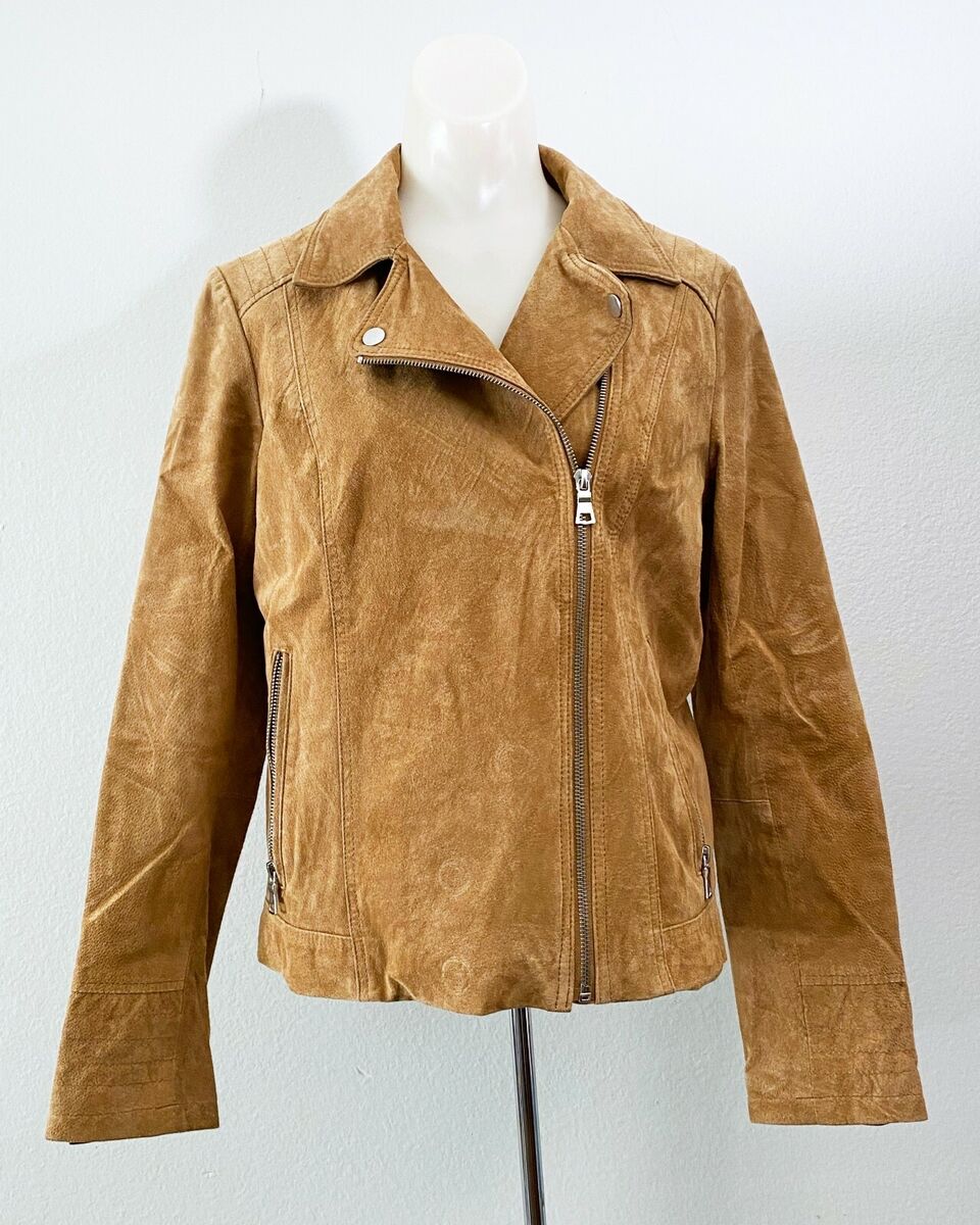 Forever 21 Brown Leather Jacket, 100% Pigskin Leather, Size Forever 21 Brown Leather Jacket, 100% Pigskin Leather, Size