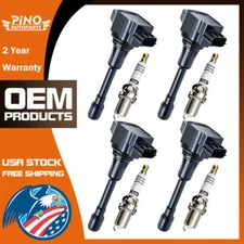 4X Ignition Coils & Plugs Pack For Nissan Frontier Altima Infiniti UF549