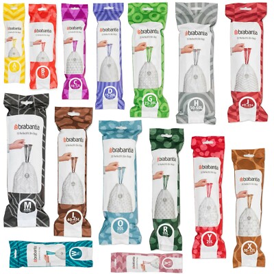 240 brabantia Müllbeutel Abfallbeutel Kode A B C D G H L M O J Q R V W X Y