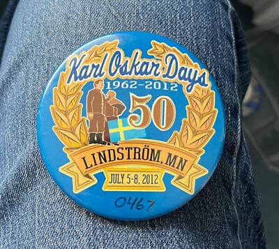 1962-2012 50th Karl Oskar Days Lindstrom, Mn. #'d 3'' Cello Festival