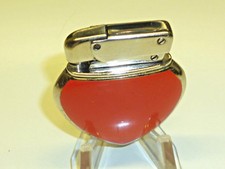 KW (KARL WIEDEN) AUTOMATIC LIGHTER W. RED LACQUER CASE - 1951 - MADE IN GERMANY