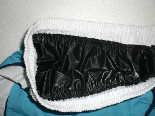 PVC COTTON DOPPEL BADEHOSE SHORTS & INNEN EXTRA SOFT PVC SWIM PANTS L - Picture 5 of 12