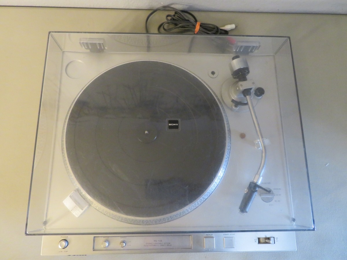 Vintage Sony PS-T25 Stereo Turntable System Direct Drive ( Read
