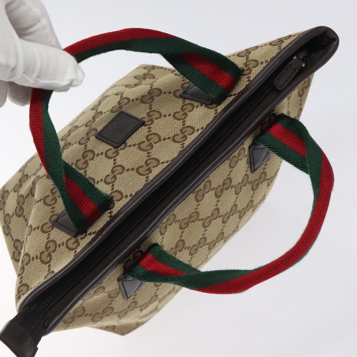ハンドバッグ GUCCI HAND BAG (726428FABG8 9887) GUCCI GG Canvas Web Sherry Line Hand Bag Beige Silver 284728