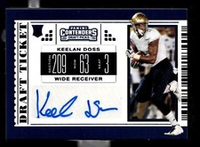 2019 CONTENDERS DRAFT BLUE FOIL TICKET AUTO KEELAN DOSS UC DAVIS