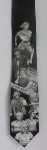 VINTAGE 90's Ralph Marlin I Love Lucy Lucille Ball Images Tie - Afbeelding 1 van 2