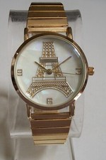 Women's Stretch Band Eiffel Tower Fashion Dressy Casual Watch