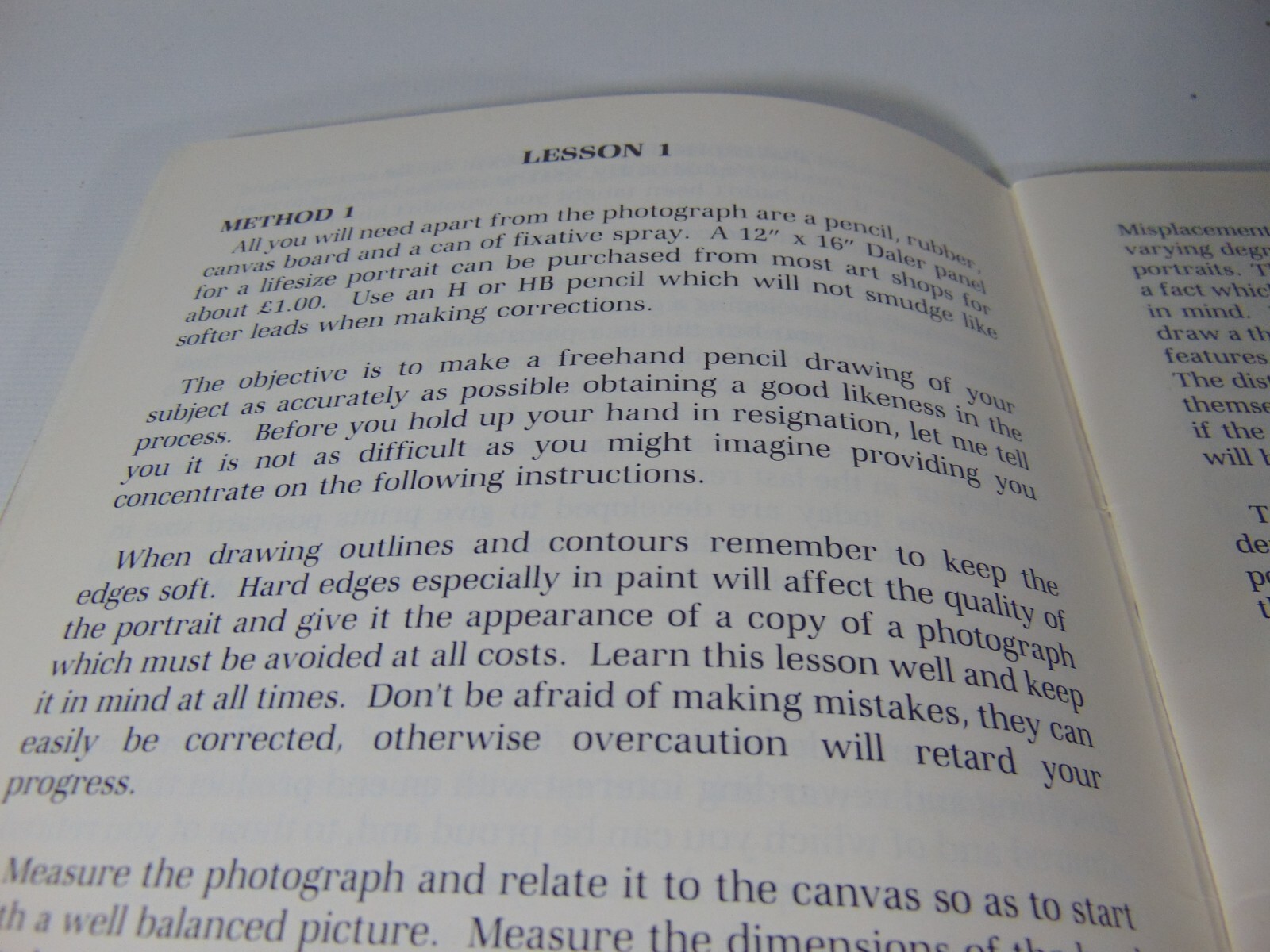 Art Lesson Booklet How to Paint Portaits from Photographs Ken Maund