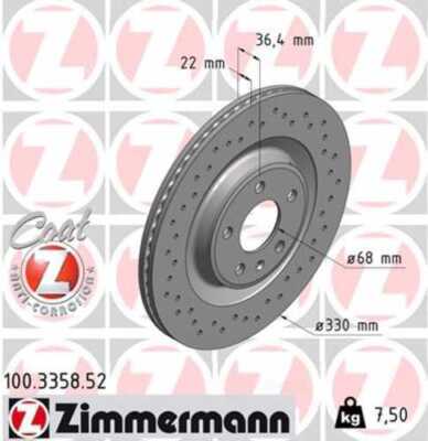 LORDCO - ZIMMERMAN 100335852 Disc Brake Rotor