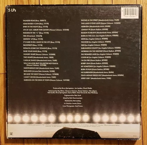 Bruce Springsteen & The E-Street Band – Live / 1975-85 Vinyl Box Set!!! 5x LP - Picture 2 of 10