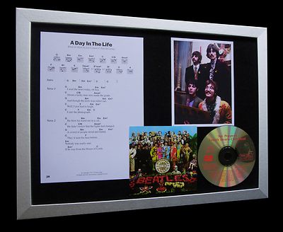 BEATLES A Day In The Life LTD GALLERY QUALITY CD FRAMED DISPLAY+FAST GLOBAL SHIP