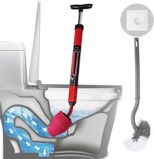 Toilet Plunger, High-Pressure Plungers for Bathroom, Toilet Brush and Plunger Se