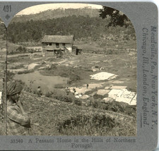 Portugal, A Peasant Home In The North Hills --Keystone Rare 1200 Set #491