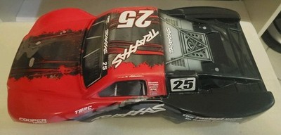 Traxxas OEM Original Factory 25 Red/Black Slash Body Shell Only 1/10 Scale 21'' 