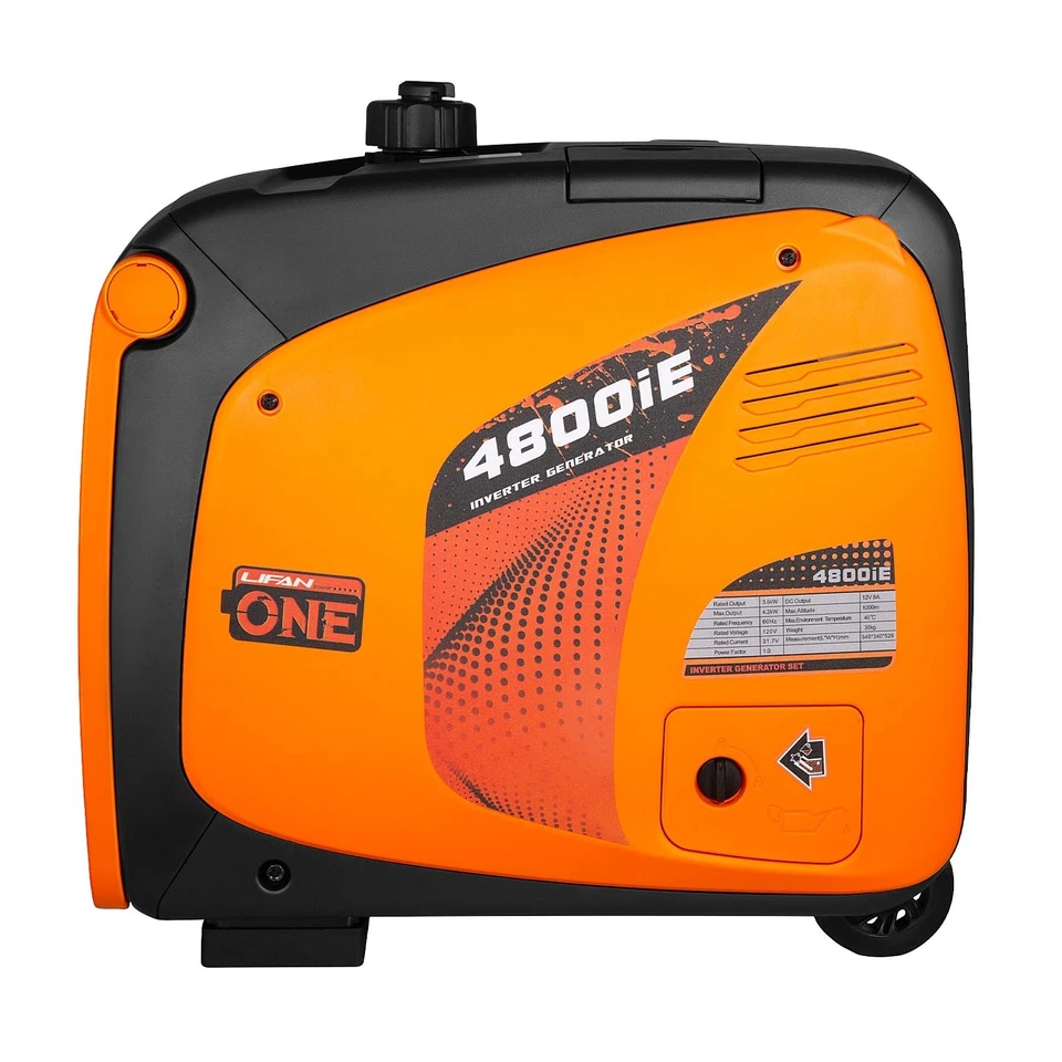 Gerador inversor portátil LIFAN 4800W com modo de partida dupla &#8211; silencioso, combustível - Imagem 3 de 4