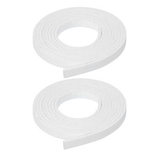 2 Pcs Faux Suede Leather Strap 5mm x 1.1 Yard Leather String Cord, White