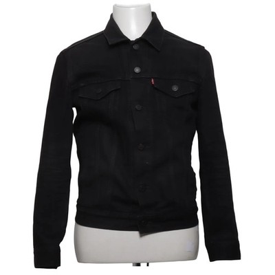 Levi Strauss & Co, Jeansjacke, Herren, Größe: S, Schwarz, Einfarbig, Denim #ff6