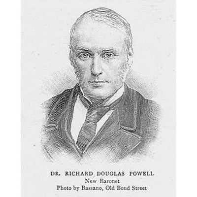 Dr. RICHARD DOUGLAS POWELL British Physician to the Queen - Antique Print 1897