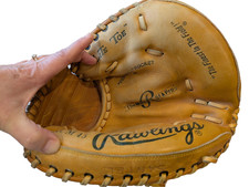 Rawlings Catchers Mitt RCM45 Mike Piazza Model Lite Toe Deep Well Pocket Glove