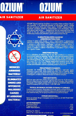 does ozium work for cigarette smoke Ozium Air Sanitizer Original