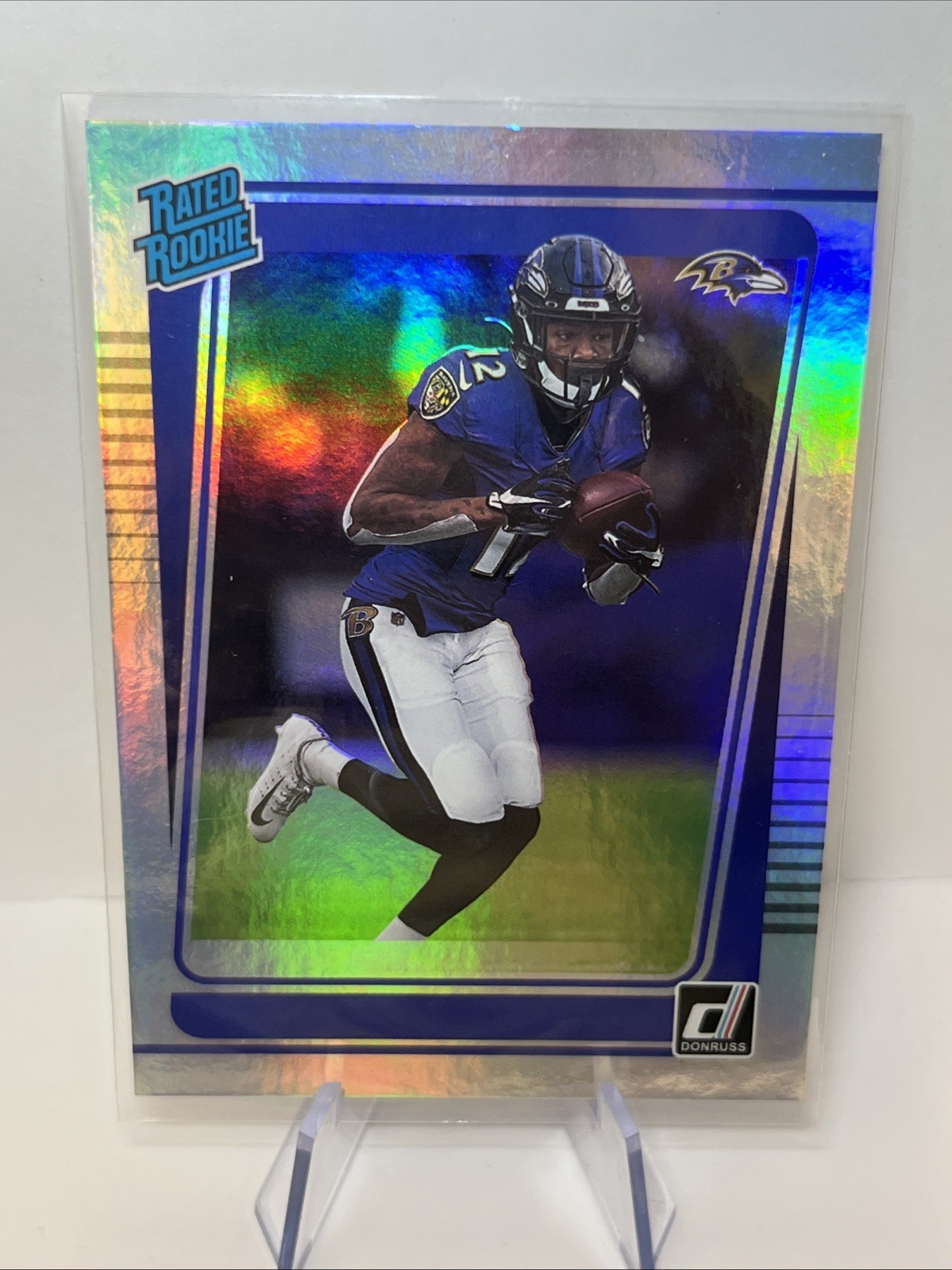 2021 Panini Donruss No Name Variation Rashod Bateman Rated Rookie SSP RC